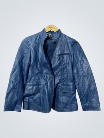 VELARDI TOUCH Blue Leather Jacket