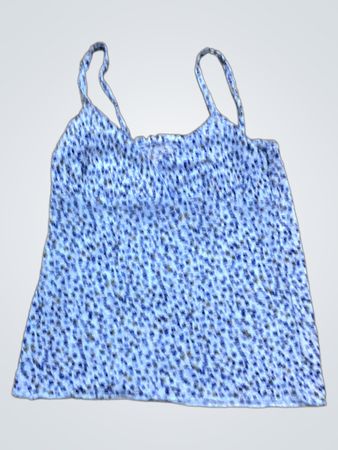 Blaues Blumenmuster-Top