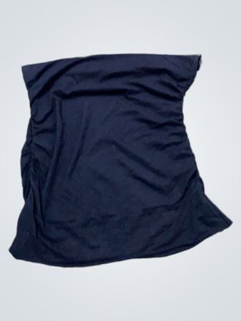 Schwarzes trägerloses Top mit Pailletten