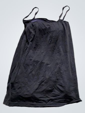 Schwarzes Spaghetti-Träger Tanktop