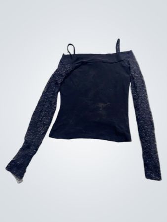 KATAYA Pret-a-Porter Schwarzes Langarmtop