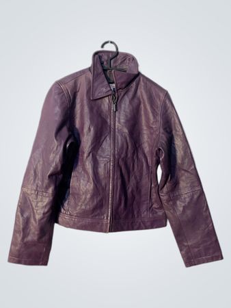 S.Oliver Veste en cuir violette