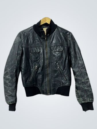 ESTREMO E.S. Veste aviateur en cuir fabriquée en Italie