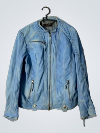Blue Leather Jacket