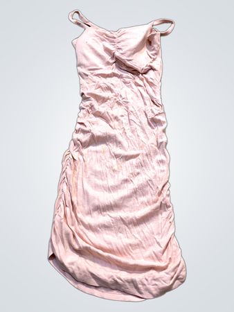 Rosa Rüschens Mini Kleid