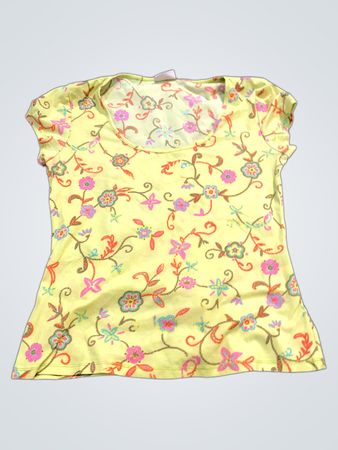 YESSICA Gelbes T-Shirt mit Blumenmuster