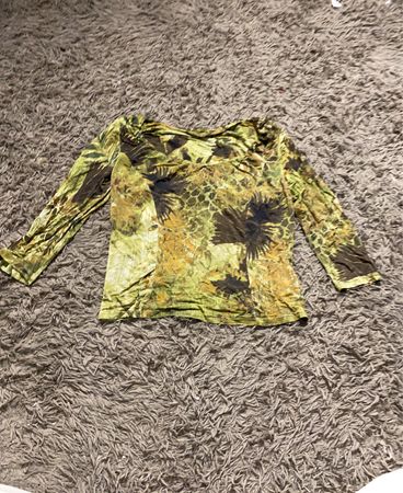 Langarm-Shirt mit tropischem Print