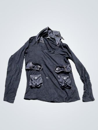 Anna Moretti Collection Schwarzes Langarmshirt