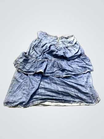 Blauer gestufter Jeansrock