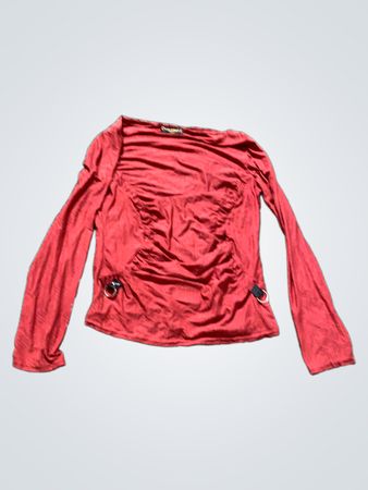 Charbell Paris Rotes Langarmtop