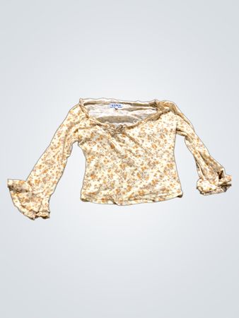 LINK Floral Print Bell Sleeve Top