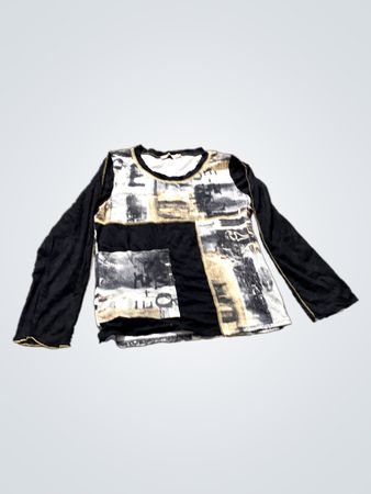 MODELL Langarm Graphic Print Shirt