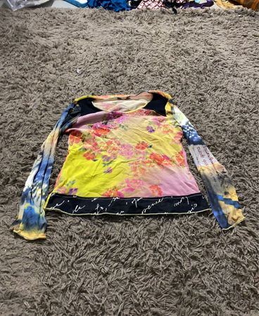 PIRO UNICA ESCLUSIVA Blumentdruck Langarmshirt
