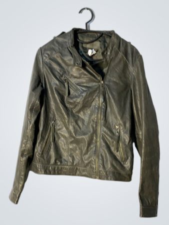MATEU Women's Faux Leather Moto Jacket