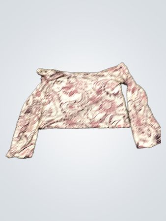 Paisley Print Off-Shoulder Top
