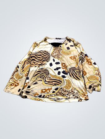 Roberto Cavalli Langärmliges Oberteil mit Tierdruck