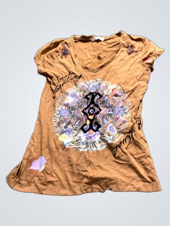 Bridget The Label Braunes Grafik-T-Shirt