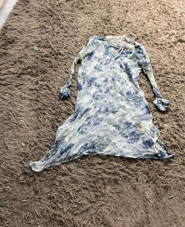 Durchsichtige Blumenmusterkleid