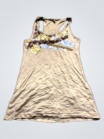 SAMISU Damen Tanktop mit Paillettenverzierung