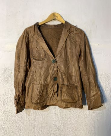 Brauner Lederblazer