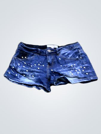 CLOCKHOUSE Damen Blaue Denim Verzierte Shorts