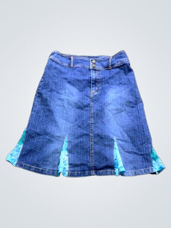 Speechless Denimrock mit floralen Druckakzenten