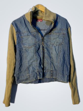 DNM Denimjacke mit Strickärmel