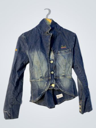 Veste en jean avec dos orné