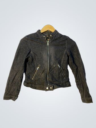 The Children's Place Stretch Denim Jacket with Zebra Print Lining