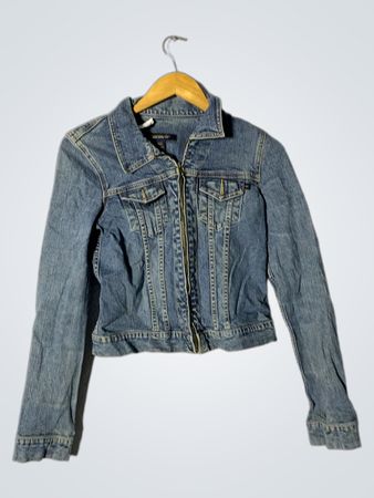 Abercrombie & Fitch Giacca in Denim Autentica Qualità