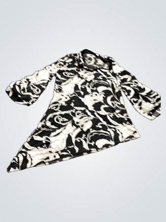 UNIT COLLECTION Schwarzes und weißes Druckkleid