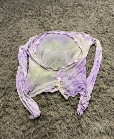 Durchscheinender Tie-Dye-Cardigan