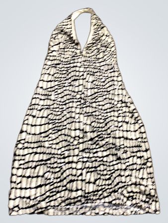Halterneck Kleid mit Zebramuster