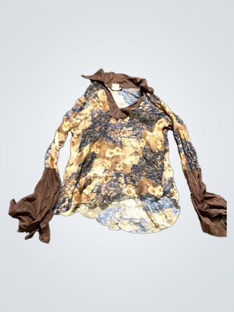 Toi Mon Toi Paris Patchwork Floral Print Langarmoberteil
