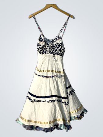 Dethne Damen Stufen-Rüschenkleid