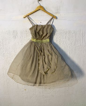 Orsay Damen Tan Rüschenträgerkleid
