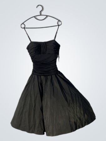 Manoukian Schwarzes Rüschkleid