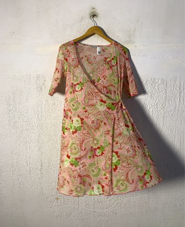 Gracja Pink Floral Wrap Dress