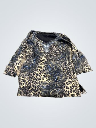 Damenbluse mit Leopardenmuster