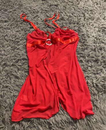 Rote Dessous Babydoll