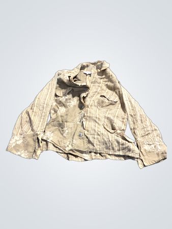 Georges Fran gestreifte Button-Up-Jacke
