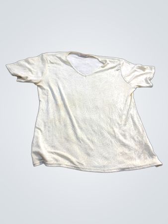 Bonmarché Damen V-Ausschnitt Kurzarm Glitzer Oberteil