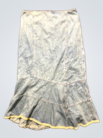 Mango Denim Überarbeiteter Midirock