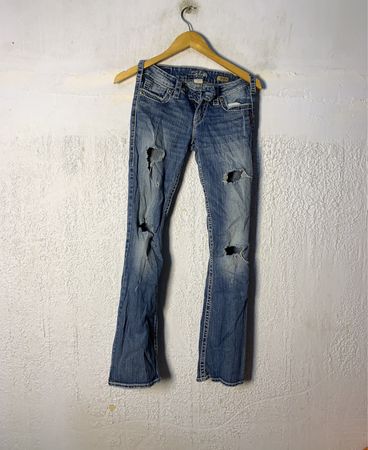 Silver Jeans Distressed Bootcut Jeans