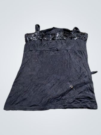 Schwarzes Paillettentop