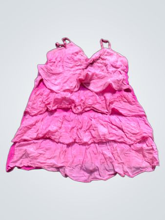 Rosa Rüschenkleid