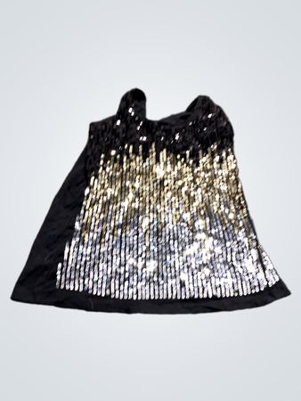 Schwarzes Tanktop mit Pailletten