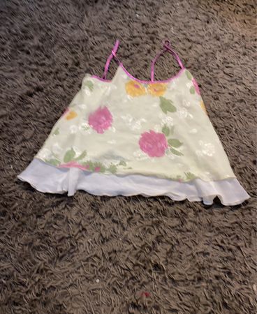 Floral Print Cami mit Rüschensaum