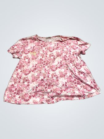 JANINA Damen T-Shirt mit floralem Druck in Pink XL