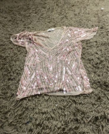 Vera Mont Pink Sequin Bluse
